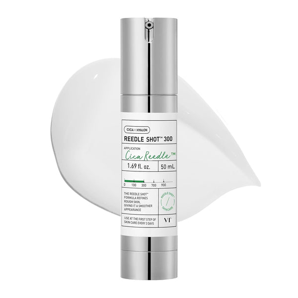 vt cosmetics cica reedle shot 300, 1.69fl oz, microneedling serum, korean skin booster with centella asiatica and hyaluronic acid