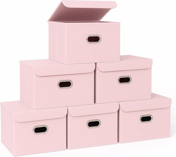 StoreOne Fabric Storage Cube Bins for Home and Bedroom Organization