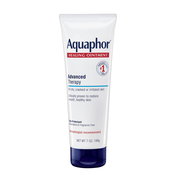 Aquaphor Healing Ointment, Advanced Therapy Skin Protectant, Moisturizer for Dry Cracked Skin, 7 Oz Tube