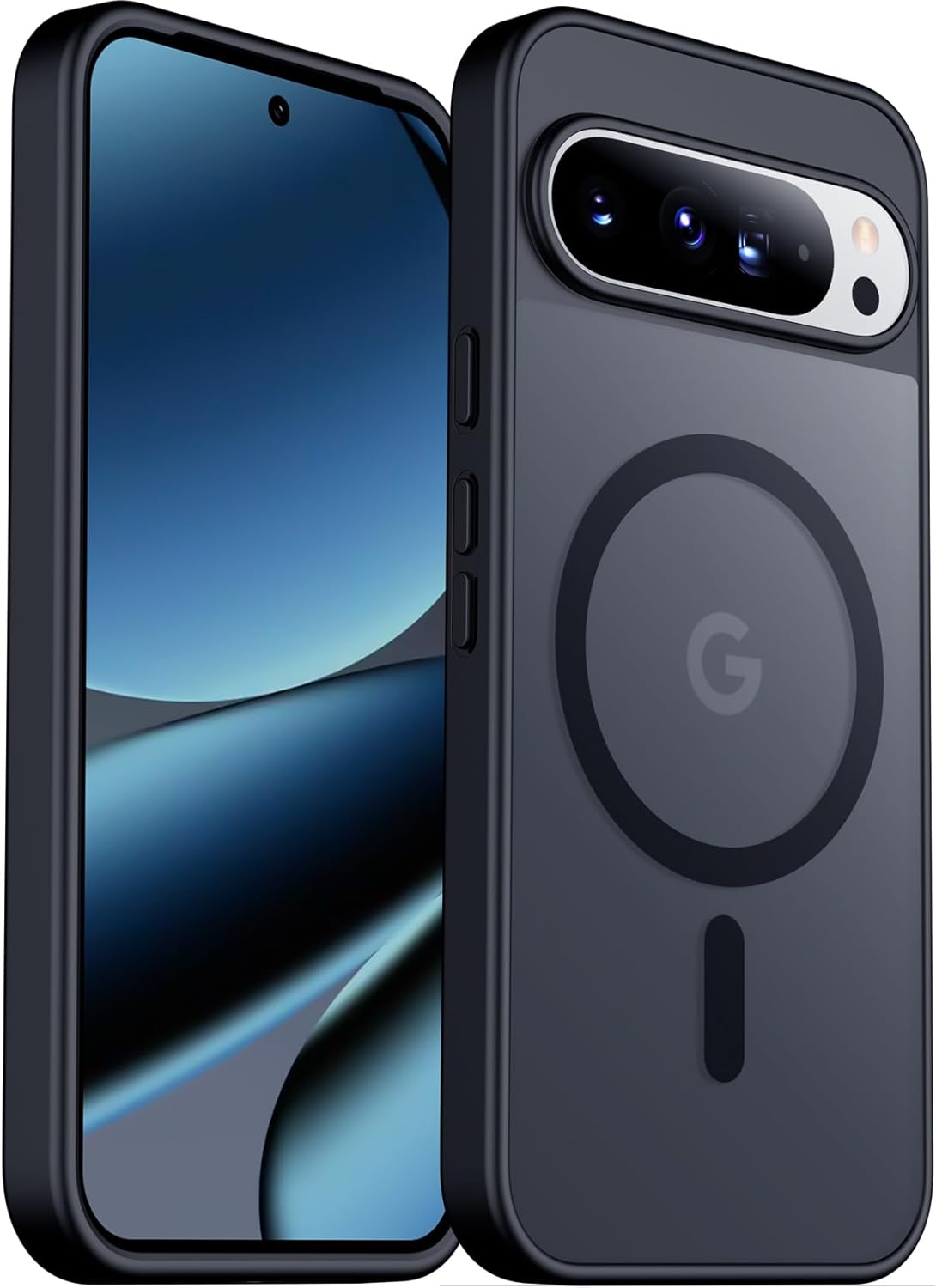 SPIDERCASE Magnetic Case for Google Pixel 10 Pro XL, Military Grade | Slim Translucent Matte | Drop Protection | Shockproof | Anti-Fingerprint | Black
