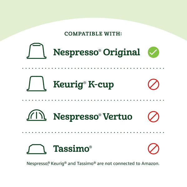 Amazon Fresh Espresso Dark Roast Aluminum Capsules for Nespresso Original Brewers