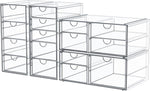 Clear Acrylic Desk Organizer with 16 Drawers for Makeup, Jewelry, and Office Supplies