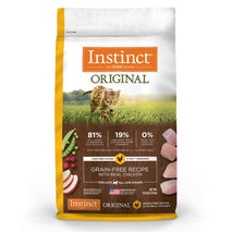 Instinct Original Raw Coated High Protein Grain Free Chicken Dry Cat Food 11 lb Bag
