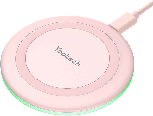 Yootech Wireless Charger,10W Max Wireless Charging Pad Compatible with iPhone 17/17 Pro/17 Pro Max/Air/16/15/14/13/SE 2022/12/11,Samsung Galaxy S25/S24/S23,for AirPods Pro 3(No AC Adapter)