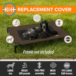 kandh large pet cot replacement cover 42x30 inches chocolate - machine washable indoor outdoor use