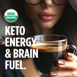 VitaCup Organic Keto Coffee Pods, Single Serve Compatible with Keurig K-Cup Brewers, 16 Count