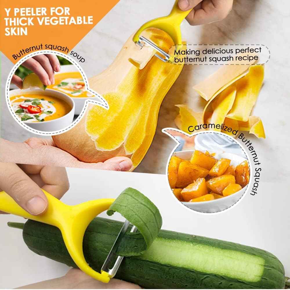 GANNK Vegetable Potato Peelers for Kitchen, Y Peeler for Apple Fruit Carrot Zucchini Cucumber Potatoes, Good Grip Veggie Peeler Makes Peeling Very Easy
