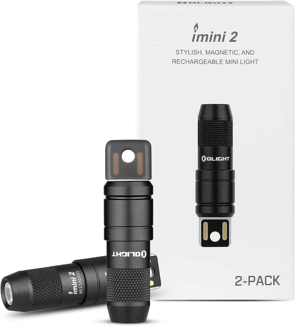 OLIGHT IMINI 2 EDC Rechargeable Keychain Flashlight, 50 Lumens Compact and Portable Mini LED Keyring Lights with Built-in Battery Ideal for Everyday Carry and Emergencies (Black)