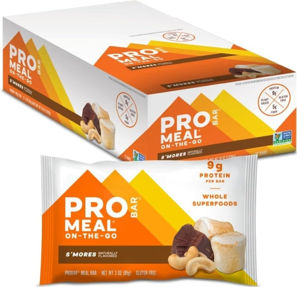 Plant-based meal replacement bar with whole food ingredients, oats, nuts, and seeds