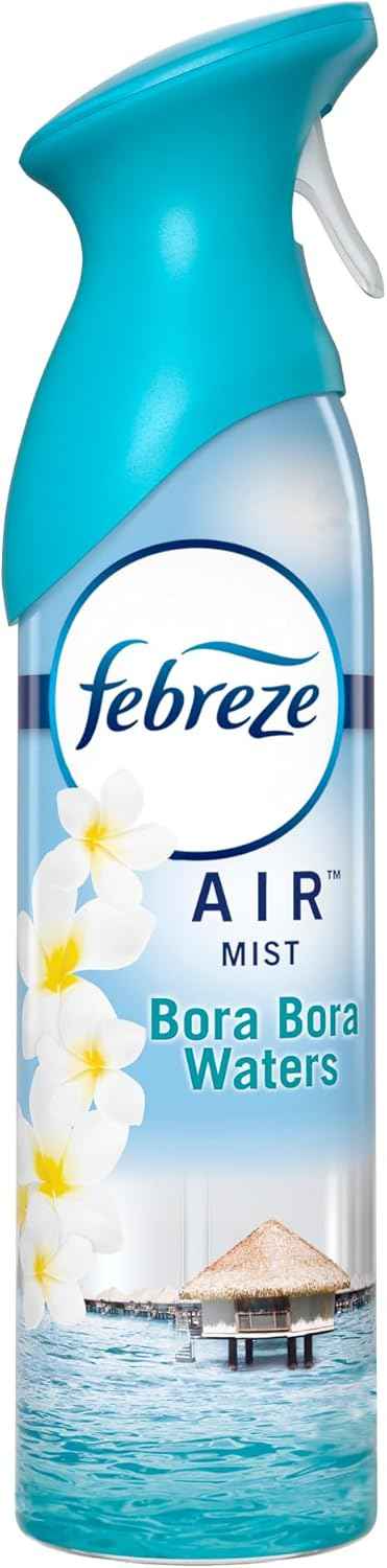 Febreze Air Mist Air Freshener Spray, Odor-Fighting Room Spray, Air Fresheners for Home and Bathroom and Kitchen, Aerosol Can, Linen & Sky Scent, 8.8oz (Pack of 2)