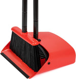 TreeLen Broom and Dustpan Set with 52" Long Handle for Home Kitchen Room Office Lobby Floor Use Upright Stand Up Stand Up Broom with Dustpan Combo