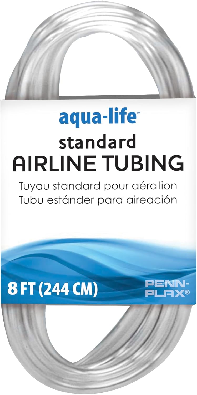Penn-Plax Standard Airline Tubing for Aquariums – Clear and Flexible – Resists Kinking – Safe for Freshwater and Saltwater Fish Tanks – 25 Feet