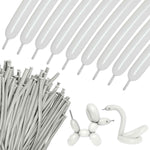 100Pcs 260 Balloons White Long Balloons for Balloon Garland Thickening Skinny Latex Twisting Balloon for Animals Modeling Christmas Birthday Wedding Party Decorations