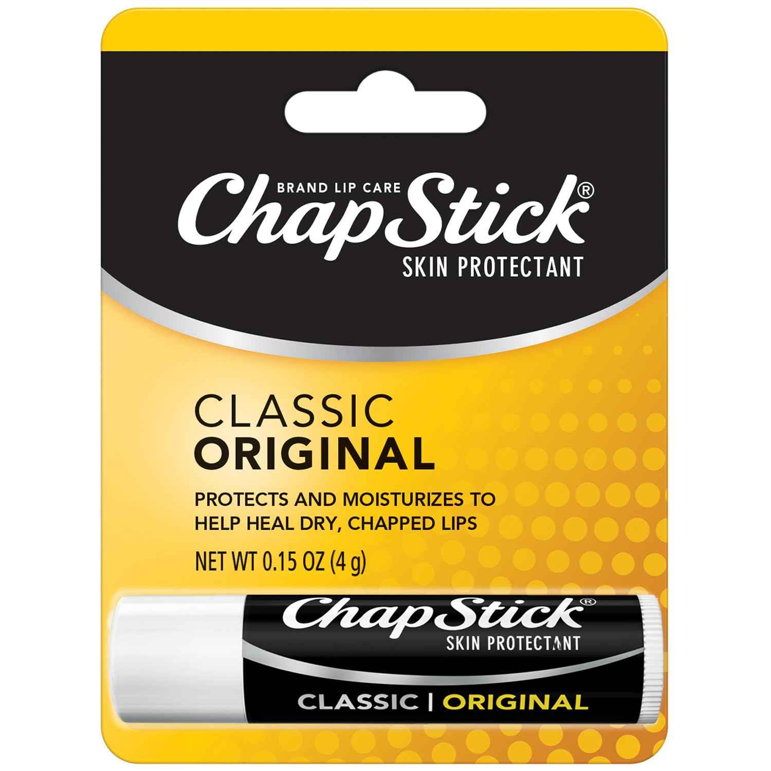 ChapStick Classic Original Lip Balm – Moisturizing Lip Care for Dry, Cracked Lips, 0.15 Oz Ea