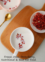Premium Freeze Dried Strawberries Pieces 6.5 Oz/185g, 100% Natural and No Additives