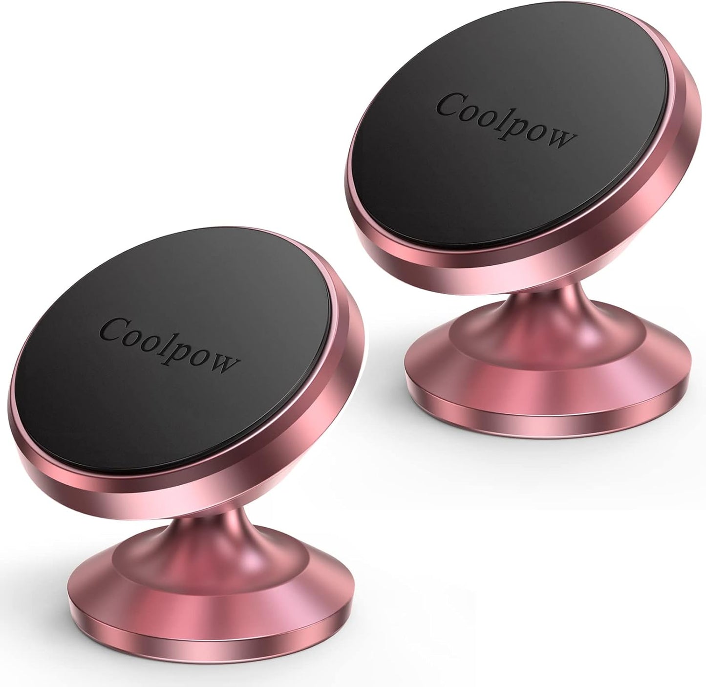 Coolpow【2 Packs 】Magnetic Phone Holder for car【Strong Magnet】phone holders for your car phone holder Mount for Car【4 Metal Plate】Universal Dash cell phone car mount for iphone Samsung car accessories