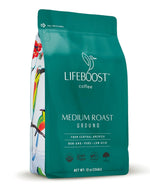 Lifeboost Coffee Ground Medium Roast - Low Acid, USDA Organic, Non-GMO, Third Party Tested