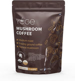 Instant mushroom coffee with cordyceps, reishi, and arabica beans for energy and immune support (30 servings)