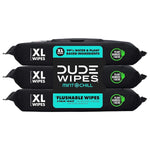 duke unscented extra-large adult wet wipes - 3 pack, 144 flushable wipes, septic and sewer safe