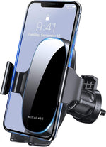 Miracase Upgraded Wider Clamp Phone Holders for Your Car, Metal Hook Air Vent Car Mount [Thick Cases Friendly] Automobile Hands Free Compatible with iPhone 17/16/15/14/13 Series All Smartphone
