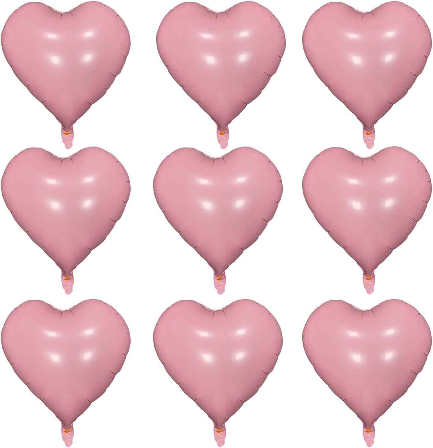 Gradient Pink Heart Shaped balloons Pack of 10,18 Inch Love Valentine Balloons Heart Romantic Balloons For Valentines Day Propose Marriage Wedding Bridal Shower Engagement Party Decorations