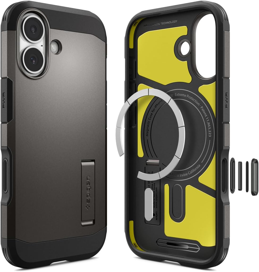 Spigen for iPhone 17 Pro Max Case, Tough Armor T MagFit [Camera Control Button] [Compatible with Magsafe] - Black