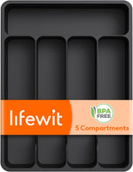 Lifewit Silverware Drawer Organizer Tray for Kitchen Utensil Storage