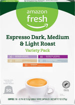 Amazon Fresh Espresso Dark Roast Aluminum Capsules for Nespresso Original Brewers