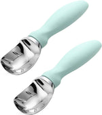 Spring Chef Heavy Duty Ice Cream Scoop with Comfortable Handle - Professional Ice Cream Scooper for Gelato, Sorbet, Cookie Dough, Melon, Frozen Yogurt - Dishwasher Safe Metal Kitchen Tool - Black