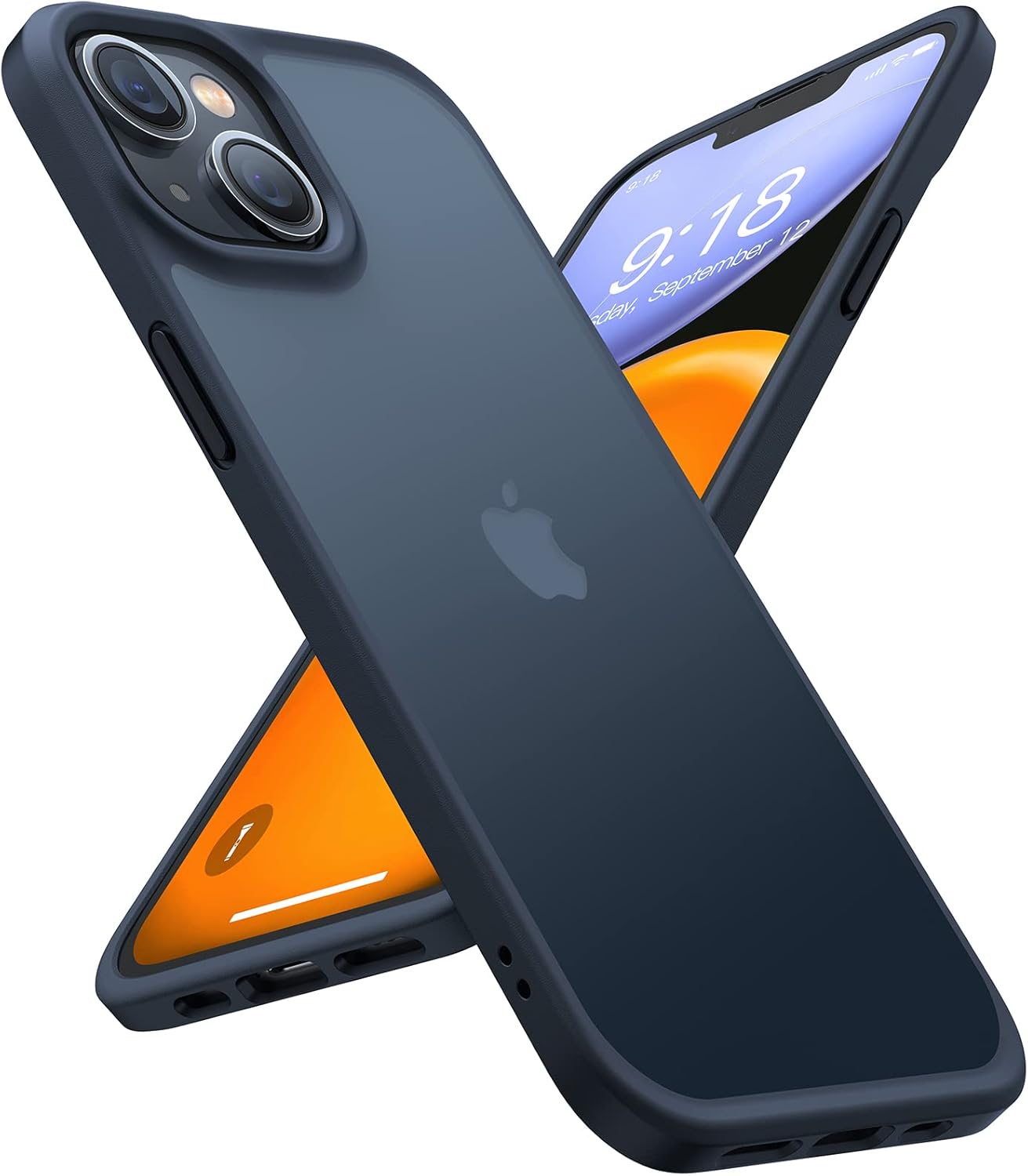 TORRAS for iPhone 17 Pro Case, Beyond Military-Grade Protection, Camera Control Button, DIY Buttons, Translucent Matte Slim Thin Shockproof Hard Back Anti-Scratch case for iPhone 17 Pro, Deep Blue