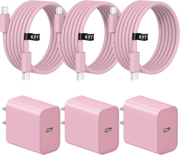 iPhone Charger Fast Charging 10FT iPhones 17 16 15 Charger 3 Pack Type C Chargers USB C Charger Compatible with iPhone Air 17/17 Plus/17 Pro/17 Pro Max/16/16 Plus/16 Pro/16 Pro Max/15