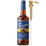 Torani sugar-free vanilla flavored syrup, zero-calorie, 25.4 fl oz, pump included
