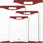 Set of 4 Extra Large Plastic Cutting Boards for Kitchen
