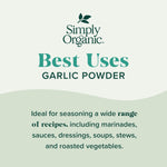 Simply Organic 3.64-Ounce Jar Pure A-Grade Organic Garlic Dried Ground Kosher Non GMO