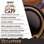 Half Caff Dark Roast Coffee Pods, 100 ct, Single Serve Pods, 100% Arabica, Keurig Compatible