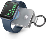 i.VALUX Portable Wireless Charger for Apple Watch Series 11/10/9/8/UItra/7/6/5/4/3/2/SE,Compact Magnetic iWatch Charger 1000mAh Extra Power Bank Smart Keychain Travel Accessories Father Birthday-Black