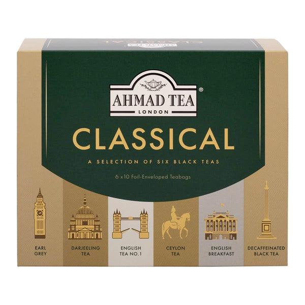 Ammad Tea Herbal Tea Gift Box, 60 Foil Teabags, Decaffeinated and Sugar-Free