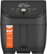 Instant Pot Vortex Plus 6QT ClearCook Air Fryer, Clear Windows, Custom Program Options, 6-in-1 Functions, Crisps, Broils, Roasts, Dehydrates, Bakes, Reheats, from the Makers of Instant Pot, Black