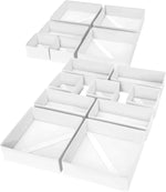 DIMJ Drawer Organizer Clothes, 12 Pack Dresser Organizer, Foldable Closet Organizers and Storage, Fabric Dresser Bins, Drawer Dividers for Nursery, Baby Clothes, Underwears, Sock (Beige)