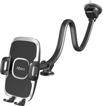 Solid Car Truck Phone Mount Holder with 14-Inch Gooseneck Long Arm, Windshield Window Mobile Holders w/Industrial-Strength Suction Cup, Anti-Shake Stabilizer Compatible All Cell Phones iPhone