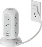 tessan 11 outlet power strip with 3 usb 1 usb c 1625w surge protector 6 feet extension cord