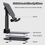 Adjustable Angle Height Phone Stand for Desk Compatible with iPhone and Smartphones