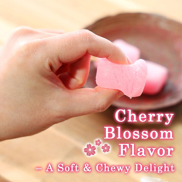 Traditional Japanese Sakura Mochi Candy, Cherry Blossom Rice Cakes, Soft & Chewy, Individually Wrapped