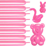 100Pcs 260 Balloons White Long Balloons for Balloon Garland Thickening Skinny Latex Twisting Balloon for Animals Modeling Christmas Birthday Wedding Party Decorations