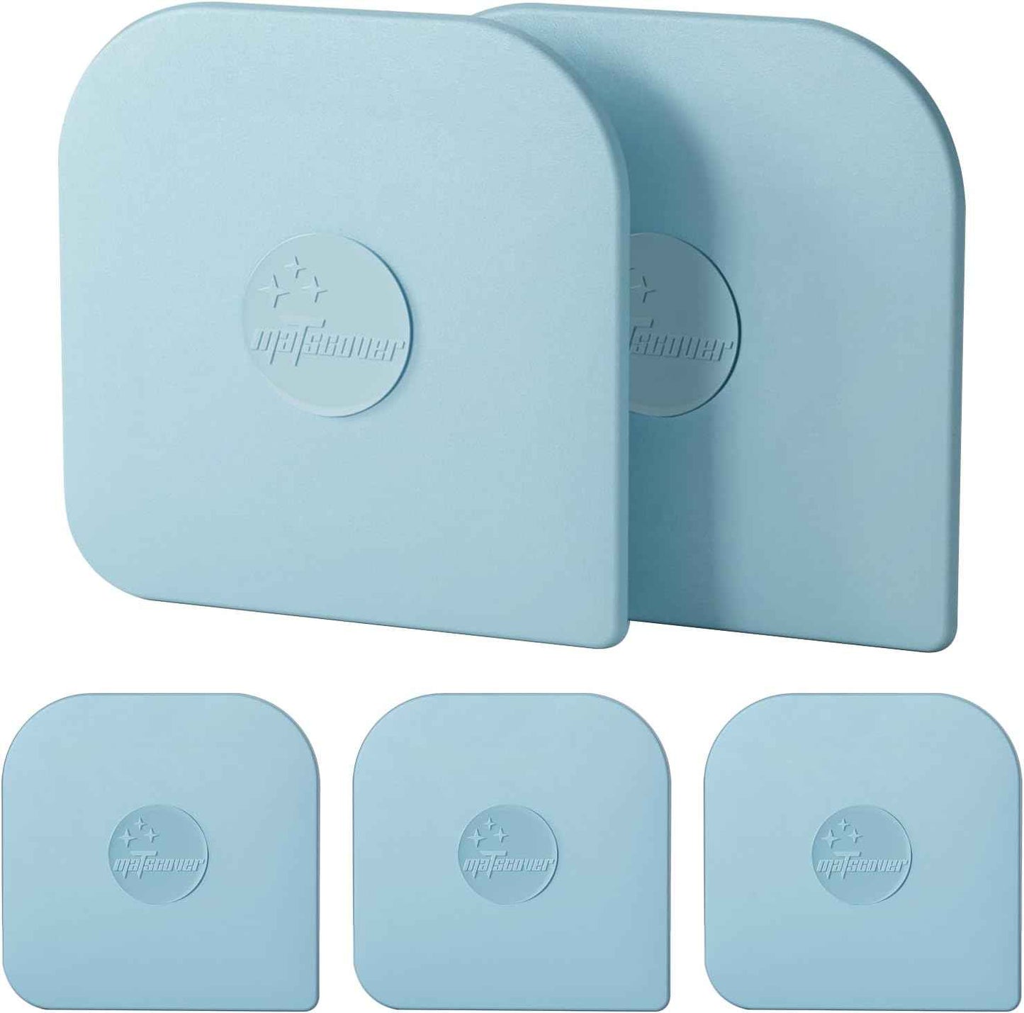 Pan Scraper, 5 Pcs Pot Scraper Plastic, Pot Scraper Non Scratch for Cast Iron, Pot and Pan Cleaning, Sturdy Scraper Kitchen Tool