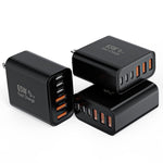 3 Pack 65W GaN Type C Wall Charger Block,6-Port Fast Charging Block,PD USB C Plug Adapter+QC Plug Compatible with Apple iPhone 17/17 Air/16E/16Pro Max/16Plus/16/15/14/13/12/11/XS Max,iPad Pro,AirPods