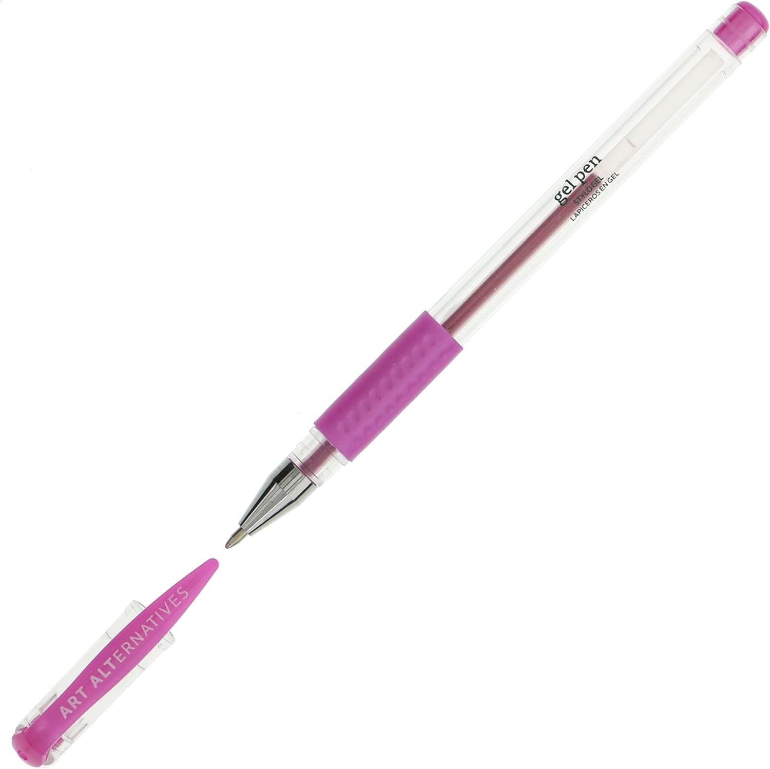 Art Alternatives Gel Pen, Metallic Pink - Ballpoint - Non-Smear + Quick Dry - Writing, Drawing, Coloring, Journal, Planner