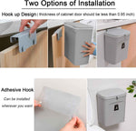 Tiyafuro 2.4 Gallon Hanging Kitchen Compost Bin with Lid for Counter or Under Sink, Odor-Free Indoor Compost Bucket