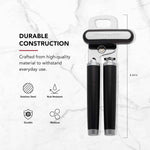 kitchenaid classic multifunction can opener and bottle opener, stainless steel, black, easy to use, ergonomic handles