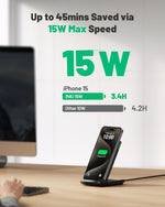 inou 15w fast qi wireless charger with adaptive light for iphone samsung google and more